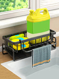 Kitchen Sink Sponge Holder with Divider Storage Organizer