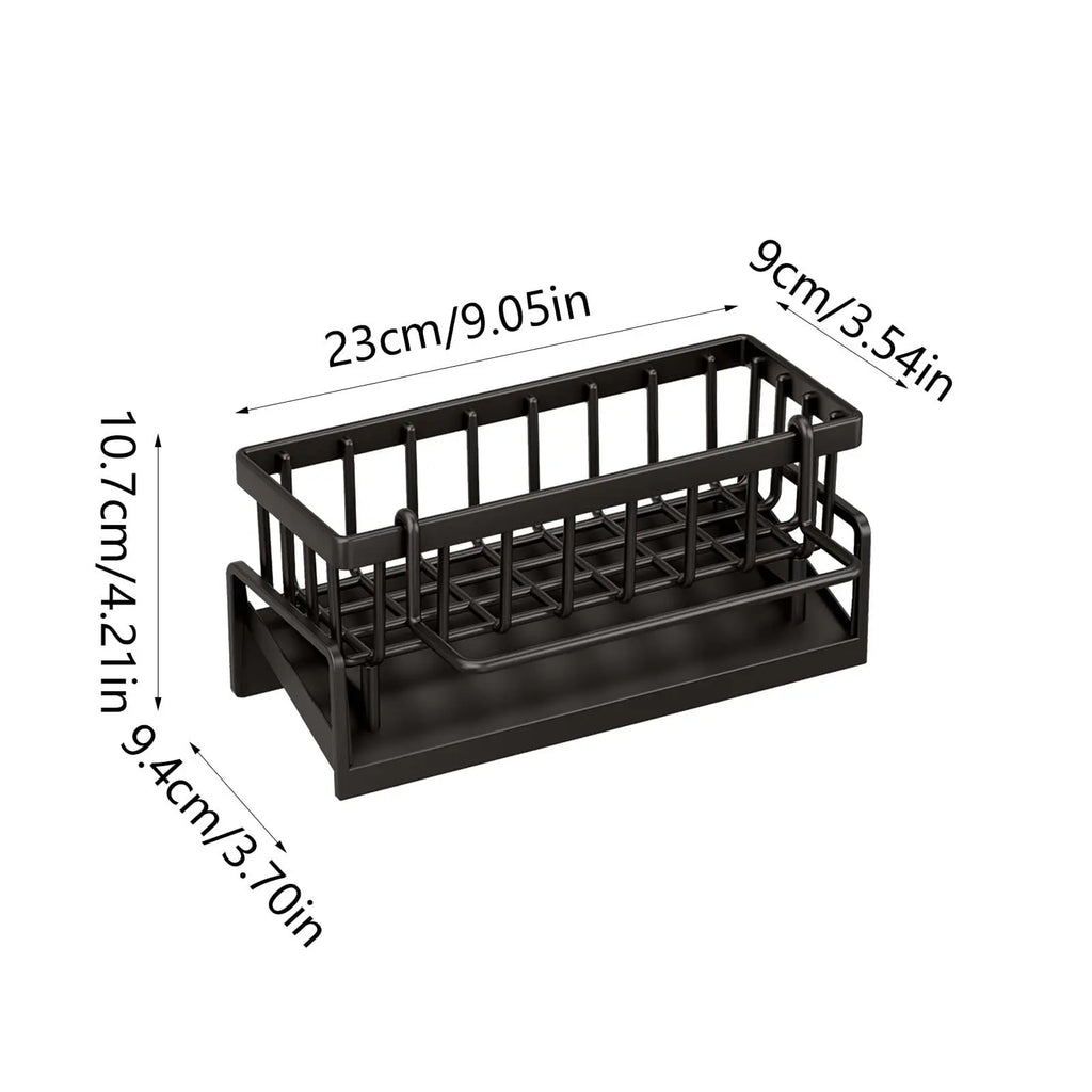 Kitchen Sink Sponge Holder with Divider Storage Organizer