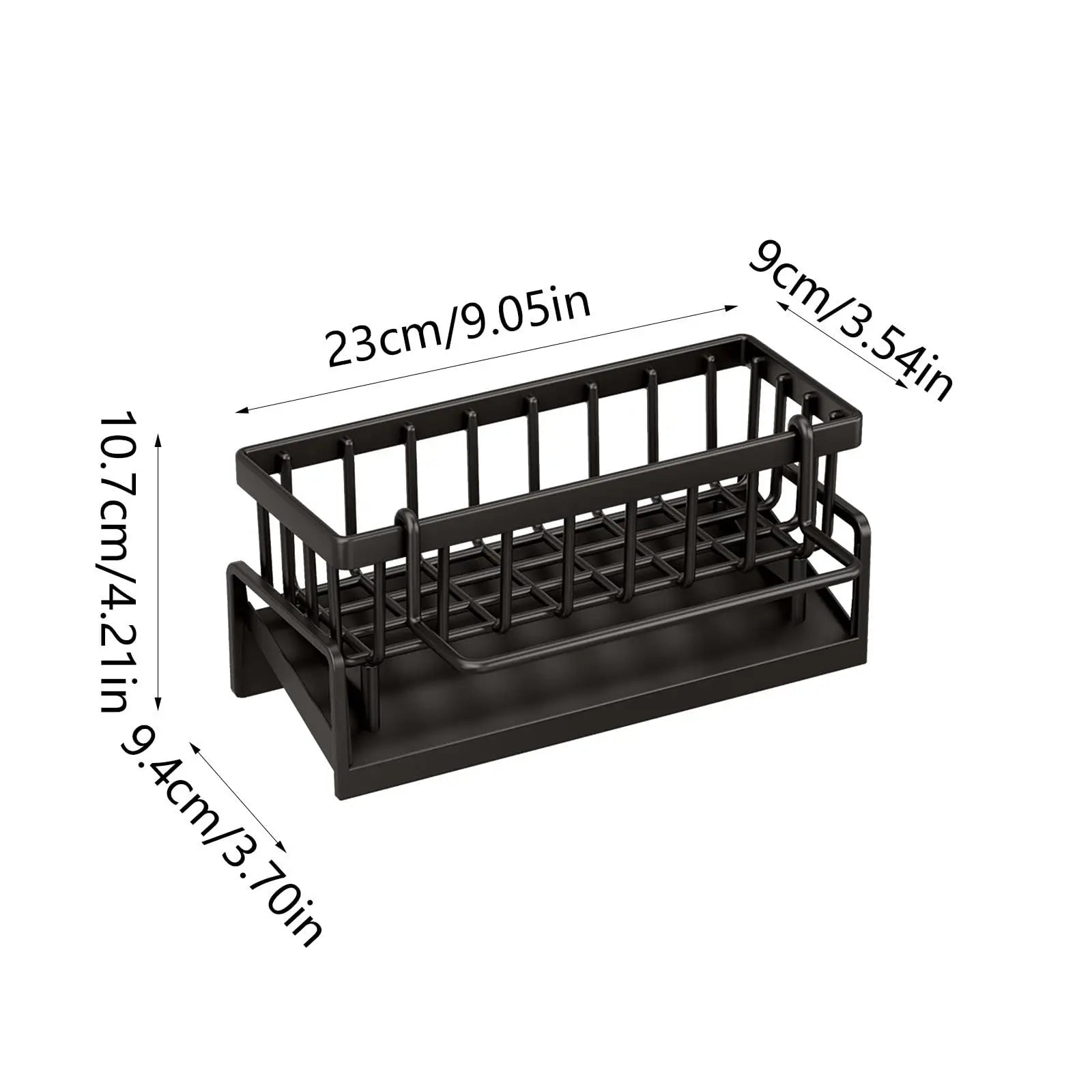 Kitchen Sink Sponge Holder with Divider Storage Organizer