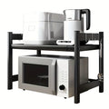 Expandable Microwave Oven Storage Shelf for Kitchen Counter