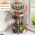 360° Rotating Spice Rack Organizer with Non-Slip Base