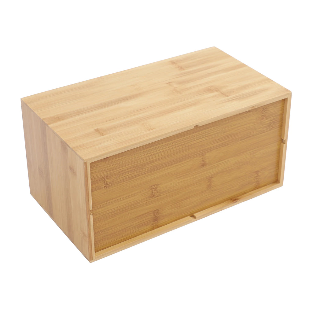 Bamboo Desk Organizer with 4 Drawers for Home & Office