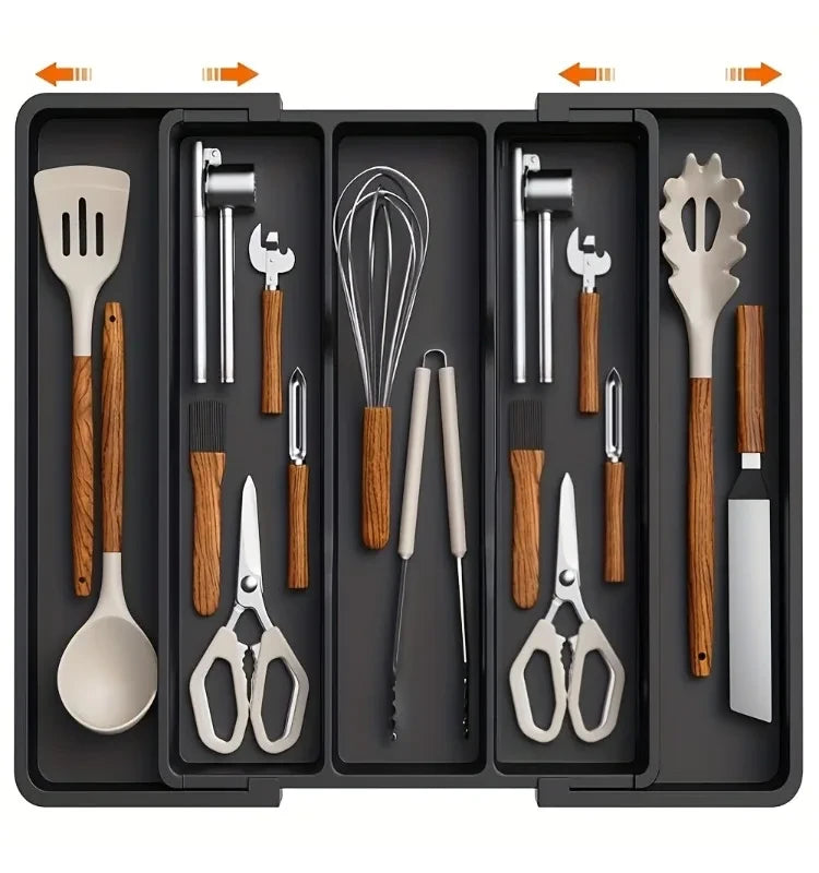 Expandable Kitchen Drawer Organizer for Cutlery & Utensils