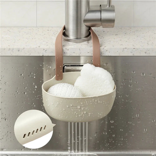 Adjustable Kitchen Sink Sponge Holder & Drain Basket