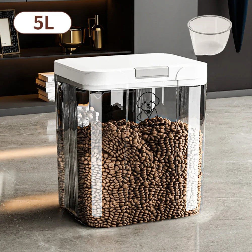 Airtight Pet Food Storage Container with Flip Lid
