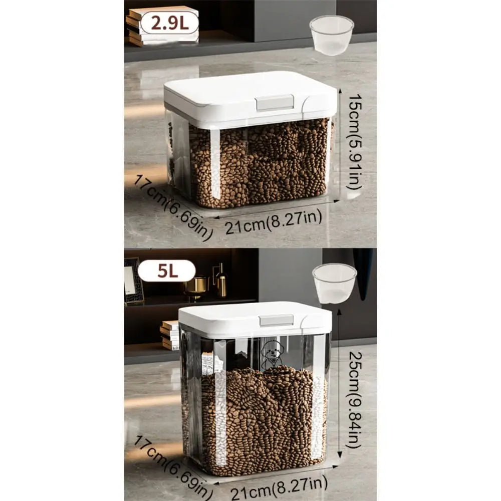 Airtight Pet Food Storage Container with Flip Lid