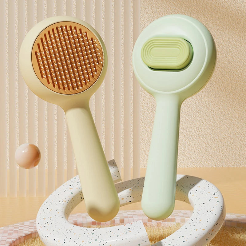 Self-Cleaning Pet Grooming Brush for Cats & Dogs