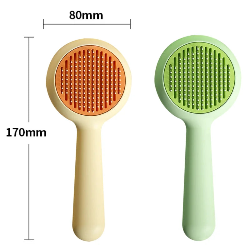 Self-Cleaning Pet Grooming Brush for Cats & Dogs