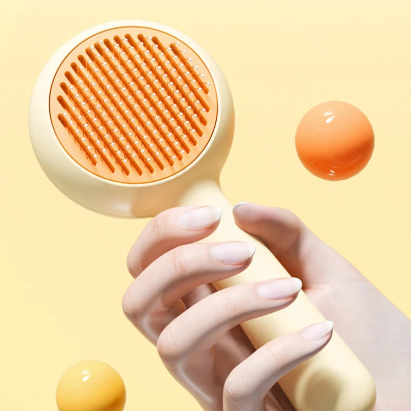 Self-Cleaning Pet Grooming Brush for Cats & Dogs