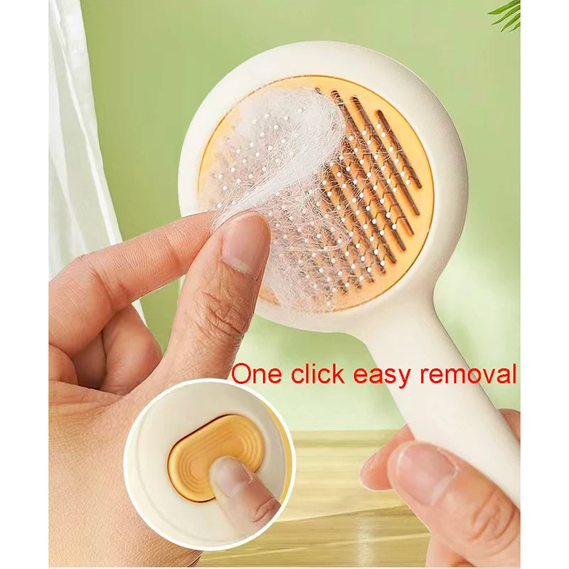 Self-Cleaning Pet Grooming Brush for Cats & Dogs