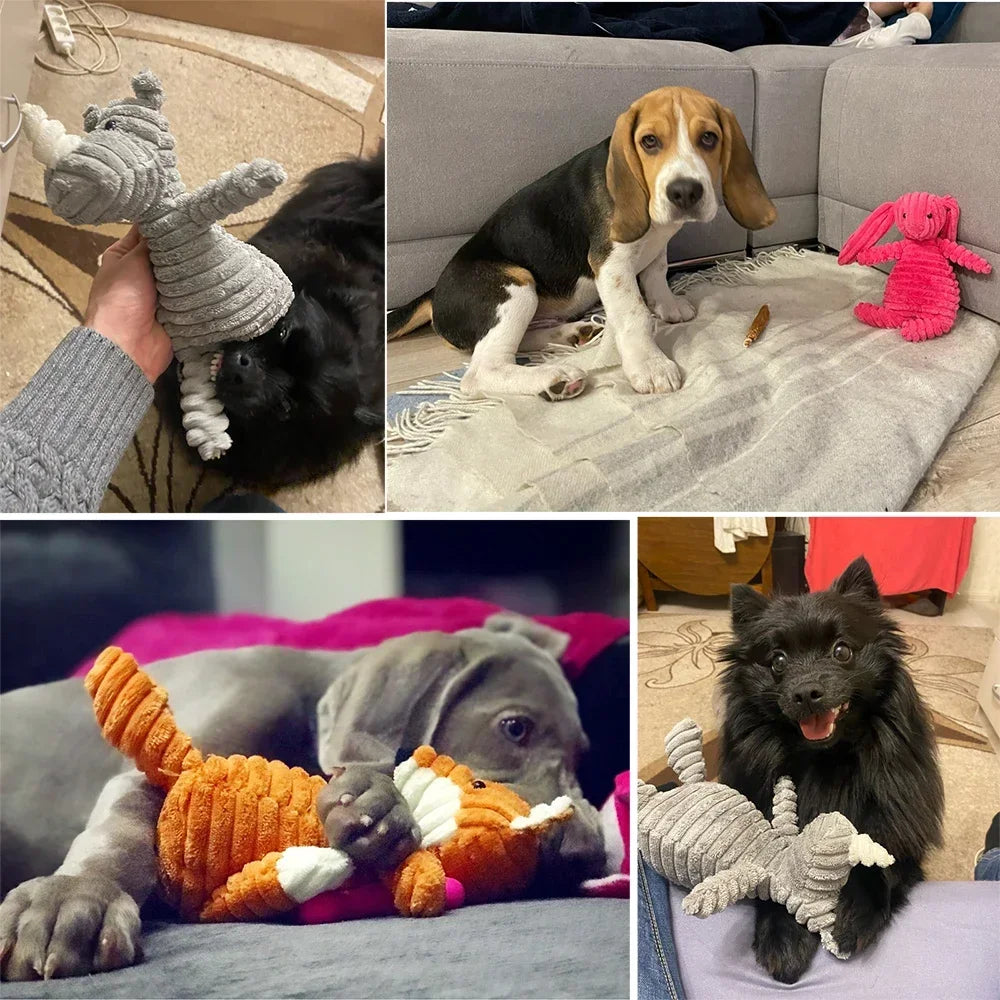 Plush Squeaky Dog Toy for Small & Large Dogs