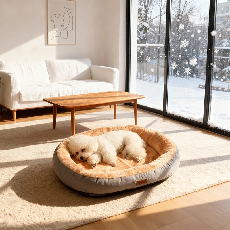 Washable Calming Pet Bed for Cats & Small Dogs