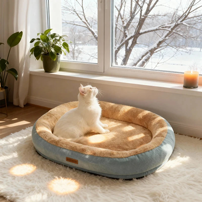 Washable Calming Pet Bed for Cats & Small Dogs