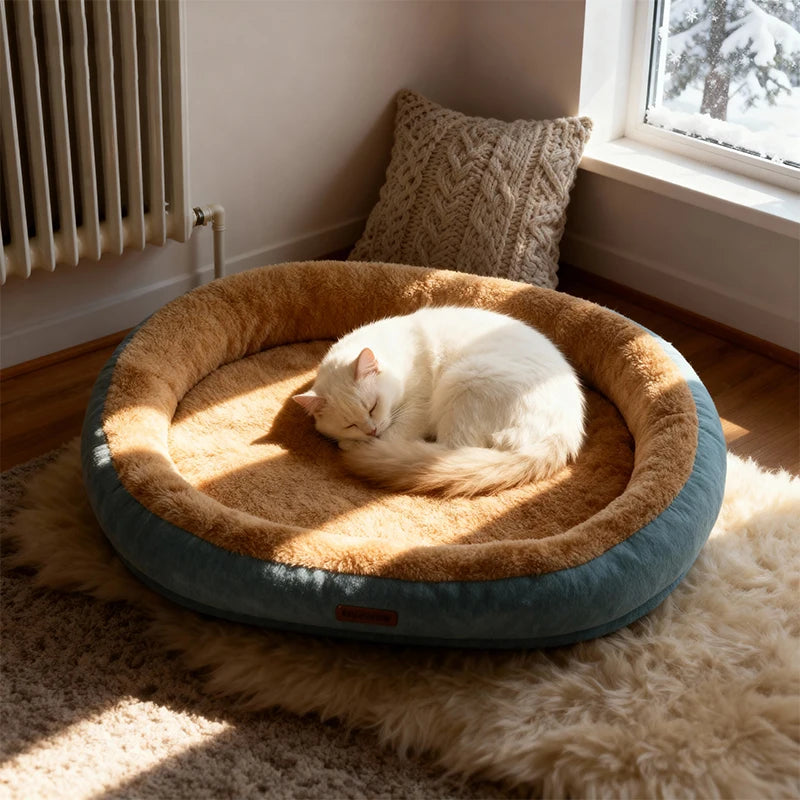 Washable Calming Pet Bed for Cats & Small Dogs